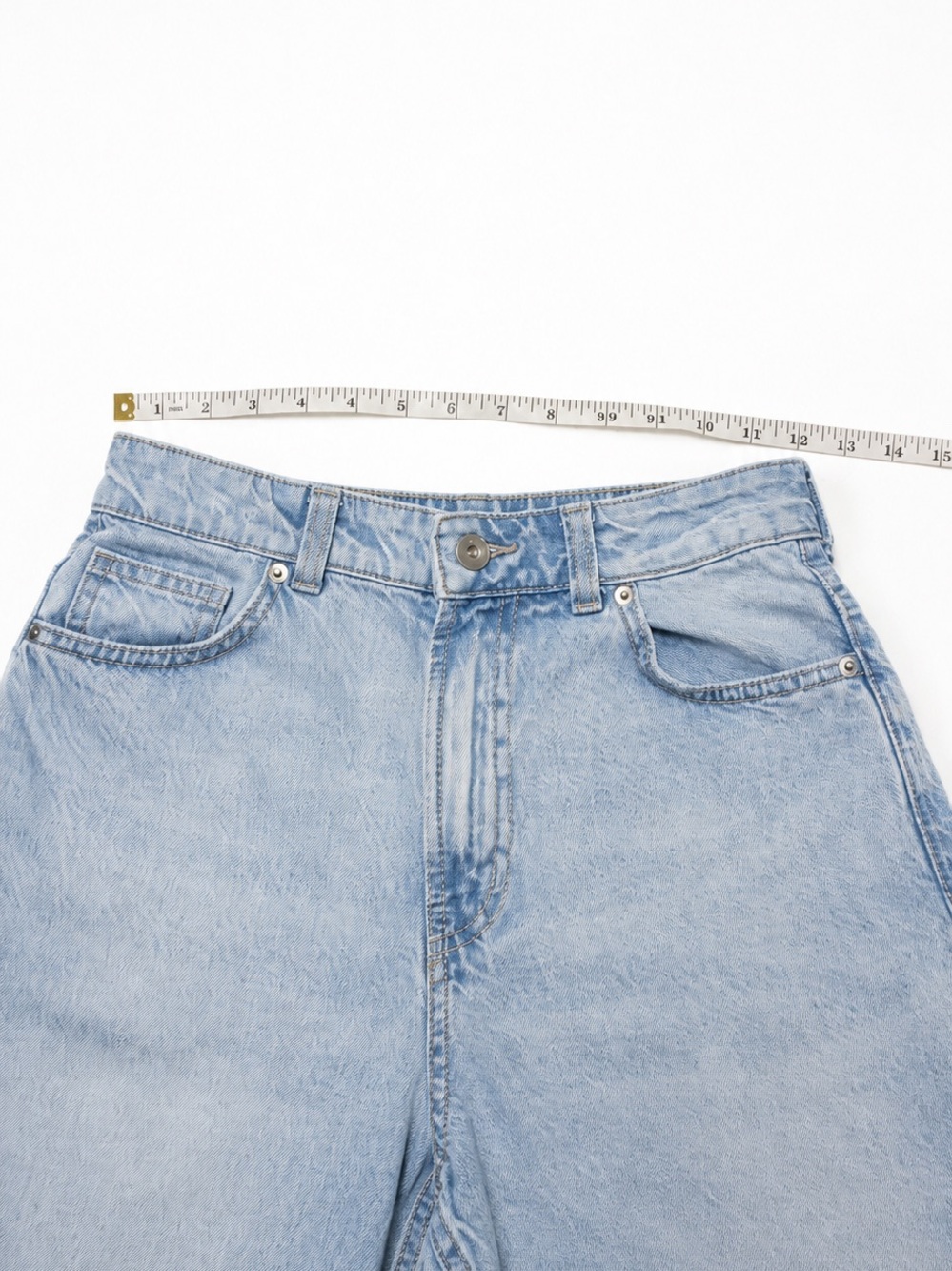H&M Wide Leg Jeans – Light Wash Denim – Women’s US 4 / EUR 36 - Picture 7 of 12